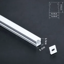 10*10mm  0.5m LED Aluminum Profile U Shape Channel for 5050 3528 5630 LED Strip Light Milky Cover Cabinet Closet Kitchen Lamp