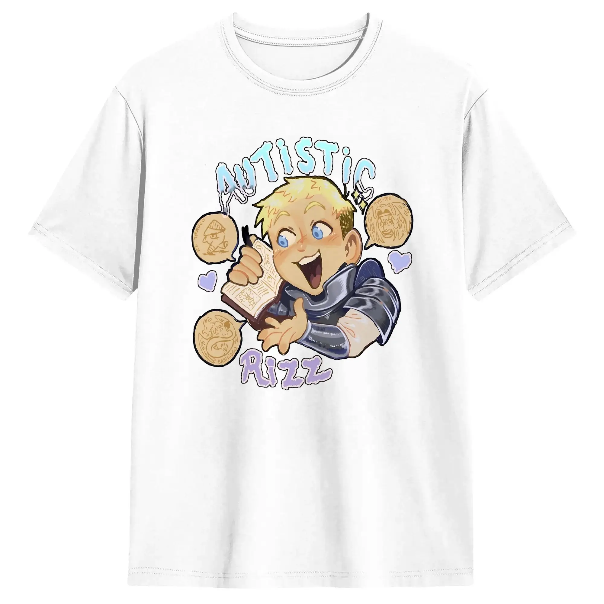 Casual Dungeon Meshi Anime T-Shirts Crewneck 100% Cotton T Shirt Delicious in Dungeon Short Sleeve Tees Plus Size Tops