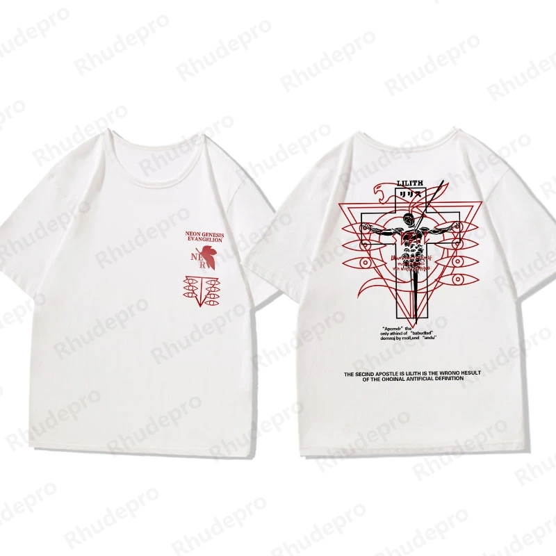 2024 New Century Evangelion Co-signed Oversize Short-sleeved T-shirt Male Eva First Mobile Diffuse Clothing Trend Oversized