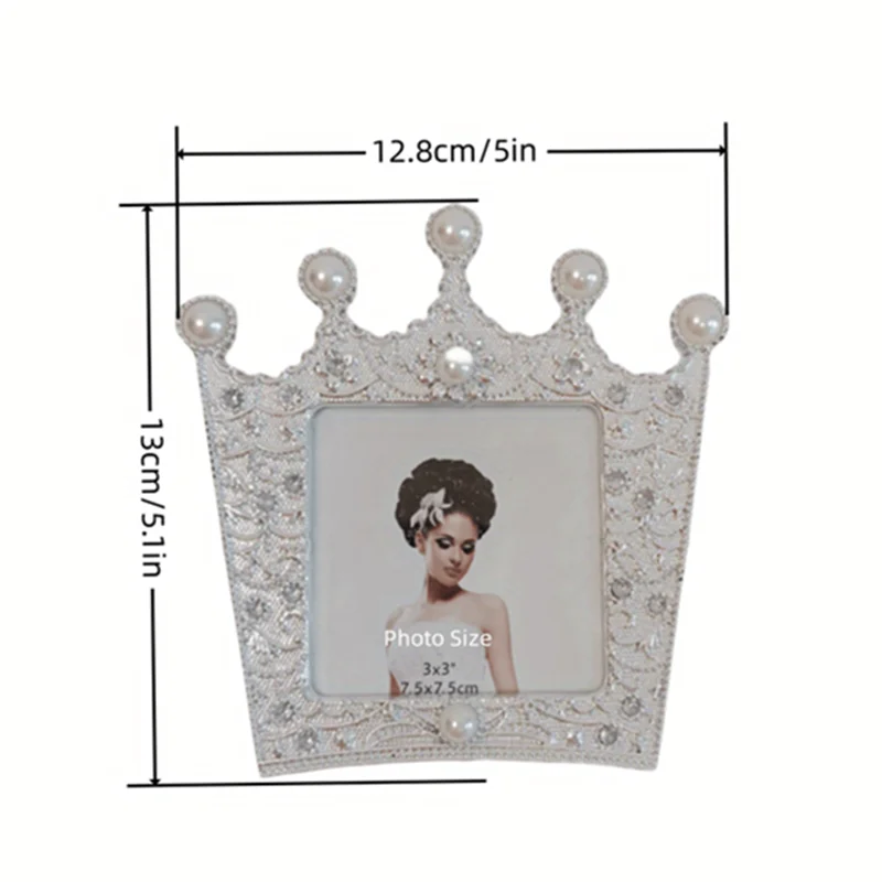 Framed Desktop Display with Pearl Studded Decoration