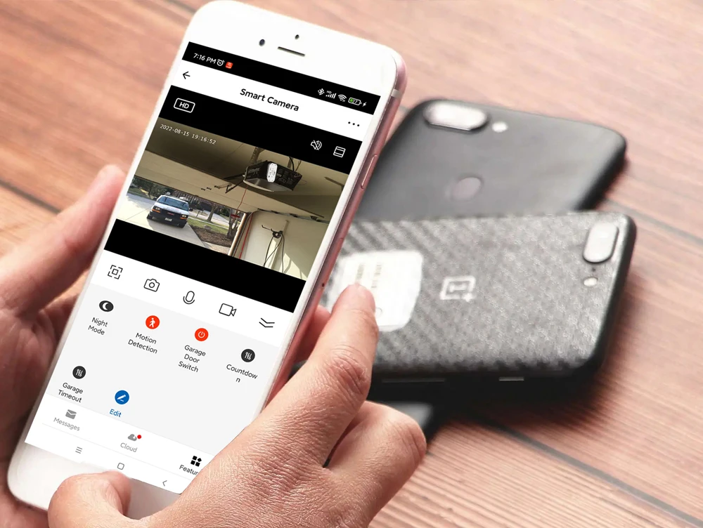 Wofea Wifi Smart Visual Garage Door Opener System Tuya Smart Life APP Controller Work Together With 2MP CCTV Camera