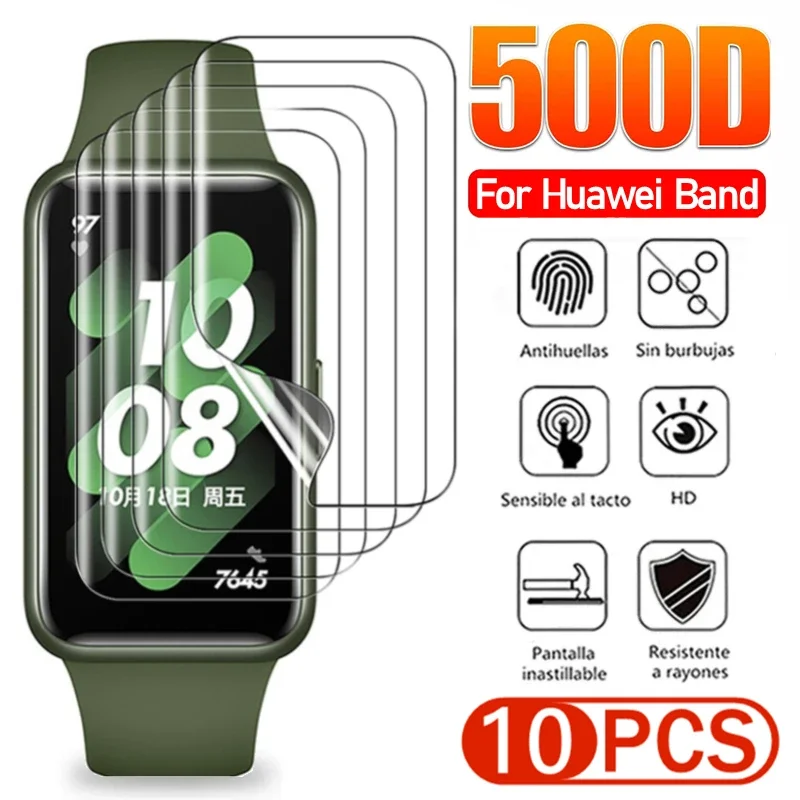 Filme de hidrogel macio para pulseira inteligente, protetor de tela HD, Huawei Band 8, 7, 6, Honor Band 6, não de vidro, Band7