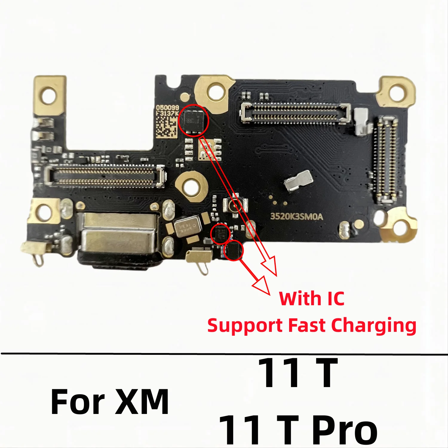 

10 Pcs/Lot, USB Charger Dock Connector Board Plug Port Flex Cable For Xiaomi Mi 11T / Mi 11T Pro