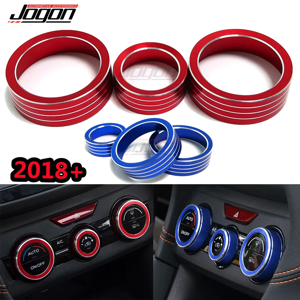 For Subaru Forester XV 2018  2019 2020 2021 2022 Air Conditioner Knob Decorative Ring Interior Modified Decorative Bright Ring