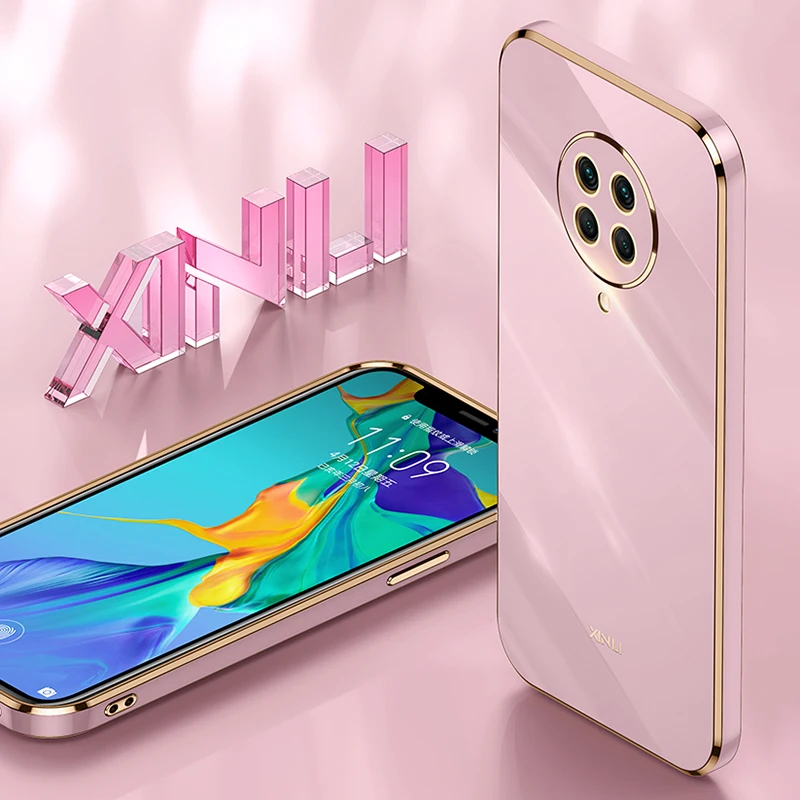 Candy Phone Case for Xiaomi Poco F2 Pro F2Pro 5G Original Plating Silicone Glossy Lens Protection Luxury High Quality Back Cover