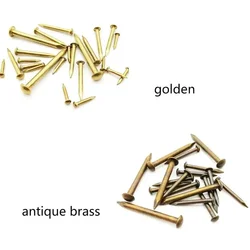 25-100pcs of brass diameter1.2mm 1.5mm 2mm 3mm iron small mini round head nail nails, suitable for jewelry boxes, boxes, hinges,