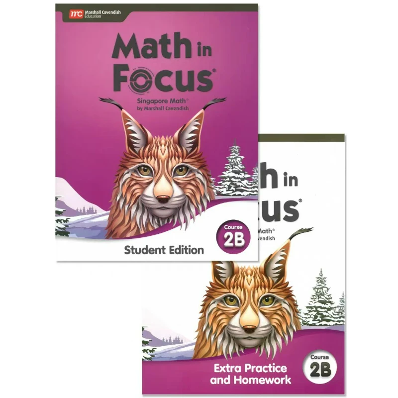 Curso de matemática em foco 1A-3B Singapura Livro didático de matemática e livro de exercícios Inglês Livros originais de aprendizagem de matemática para adolescentes