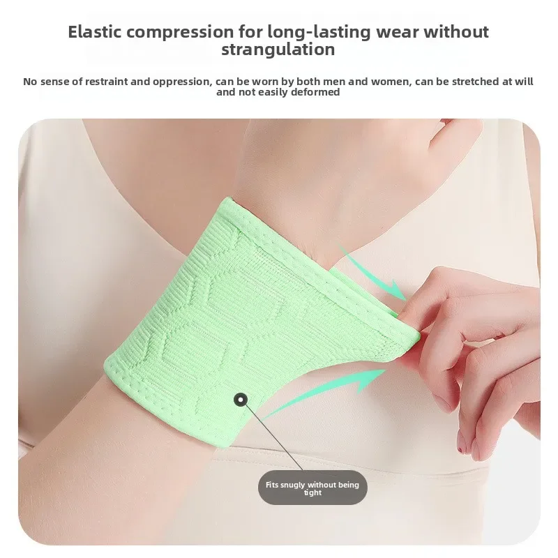 Unisex Breathable Wrist Support Sleeve with Sweat Towel for Basketball Volleyball Badminton Sports Protector Sweatband