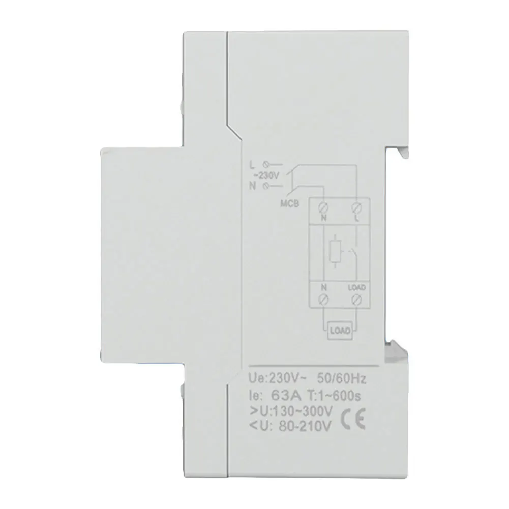 Over Under Voltage Protective Device Digital Display Household Circuit Breaker 220V Short Circuit Protector 40A/63A Accessories