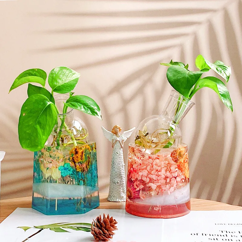 Hydroponic Vase Holder Epoxy Resin Mold DIY Flower Stand Cultivated Water Plants Hydroponic Base Silicone Mould Home Decor Tools view 2