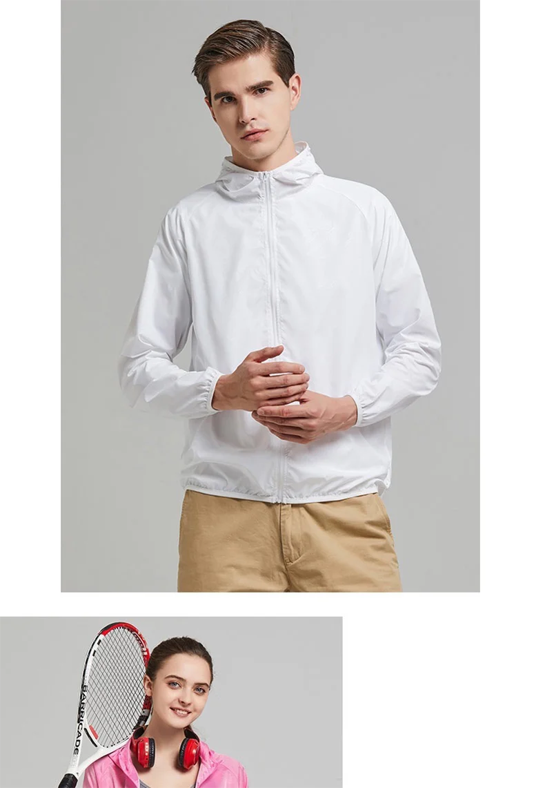 Jnln Camping Regen jacke Männer Frauen wasserdichte Sonnenschutz kleidung Angeln Jagd kleidung schnell trocknende Wind jacke mit Tasche – Detail 15