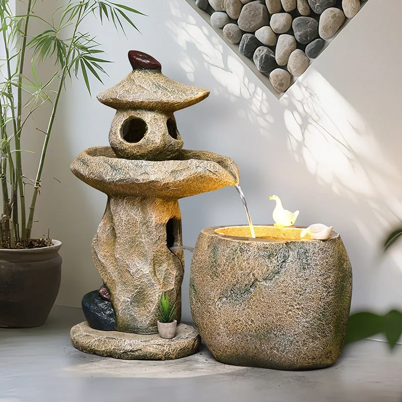 #q-Outdoor Garden Rockery Water Feature B&B Restaurant Courtyard Fish Pond Recirculating Commercial Space Landscape Ornamento*