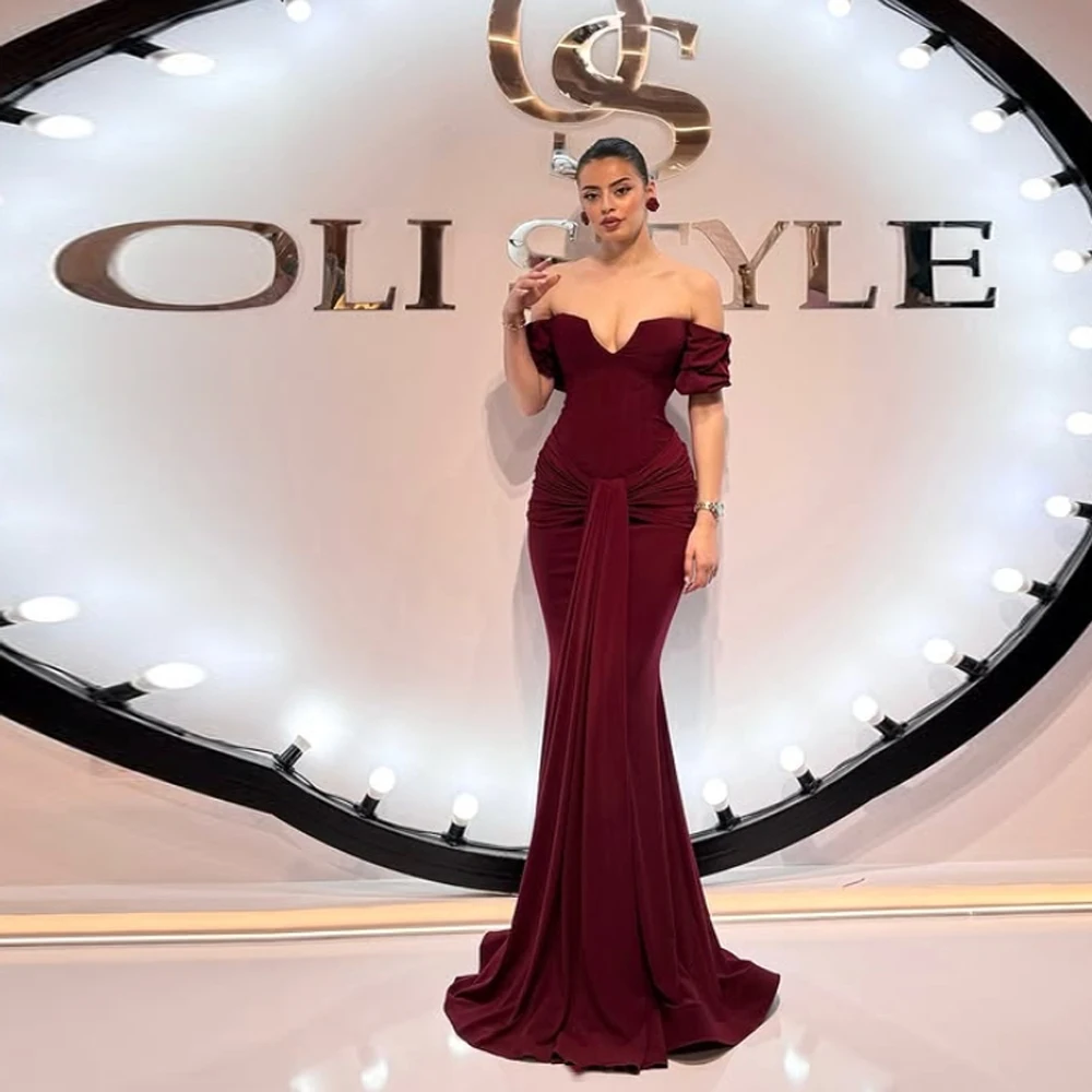 

Fascinating Women Evening Dresses Off The Shoulder Sleeveless Mermaid Prom Gowns Party Dresses For Special Occasions Customized