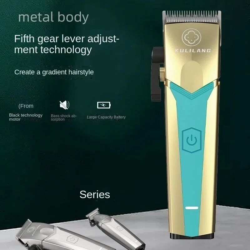 Kulilang R-66 Barbershop Electric Rechargeable Power Cordless Hair Cutting Machine Salon dedicated charging Hair Clippers