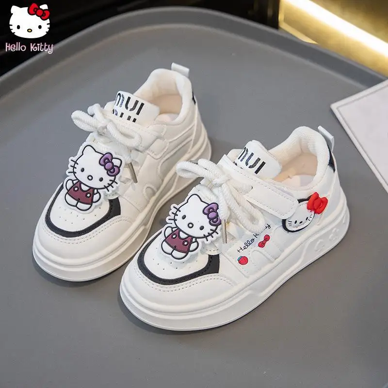 

Anime Hello Kitty Girls Sports Shoes Sanrio Kawaii Soft Sole Children's Shoes Cartoon Fashion Comfort Casual Running Shoes Gift