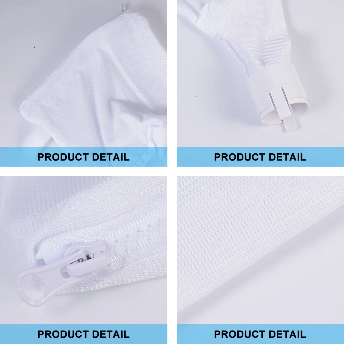 

Professional Pool Cleaner Zippered Bag Mesh Material Good Filterability Large Capacity Foldable Storage Multiple Jobs