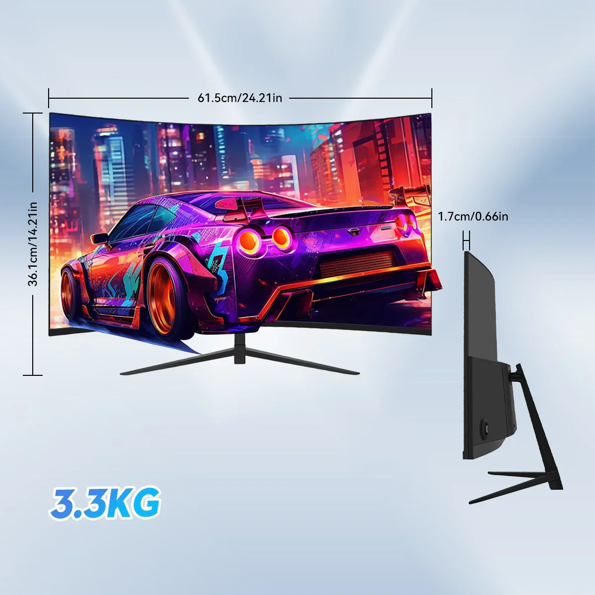 จอคอมพิวเตอร์สำหรับเล่นเกมจอ LCD tecmiyo 19 21 24 27 28 32 34 49นิ้ว2K 4K 5K 144hz 165Hz