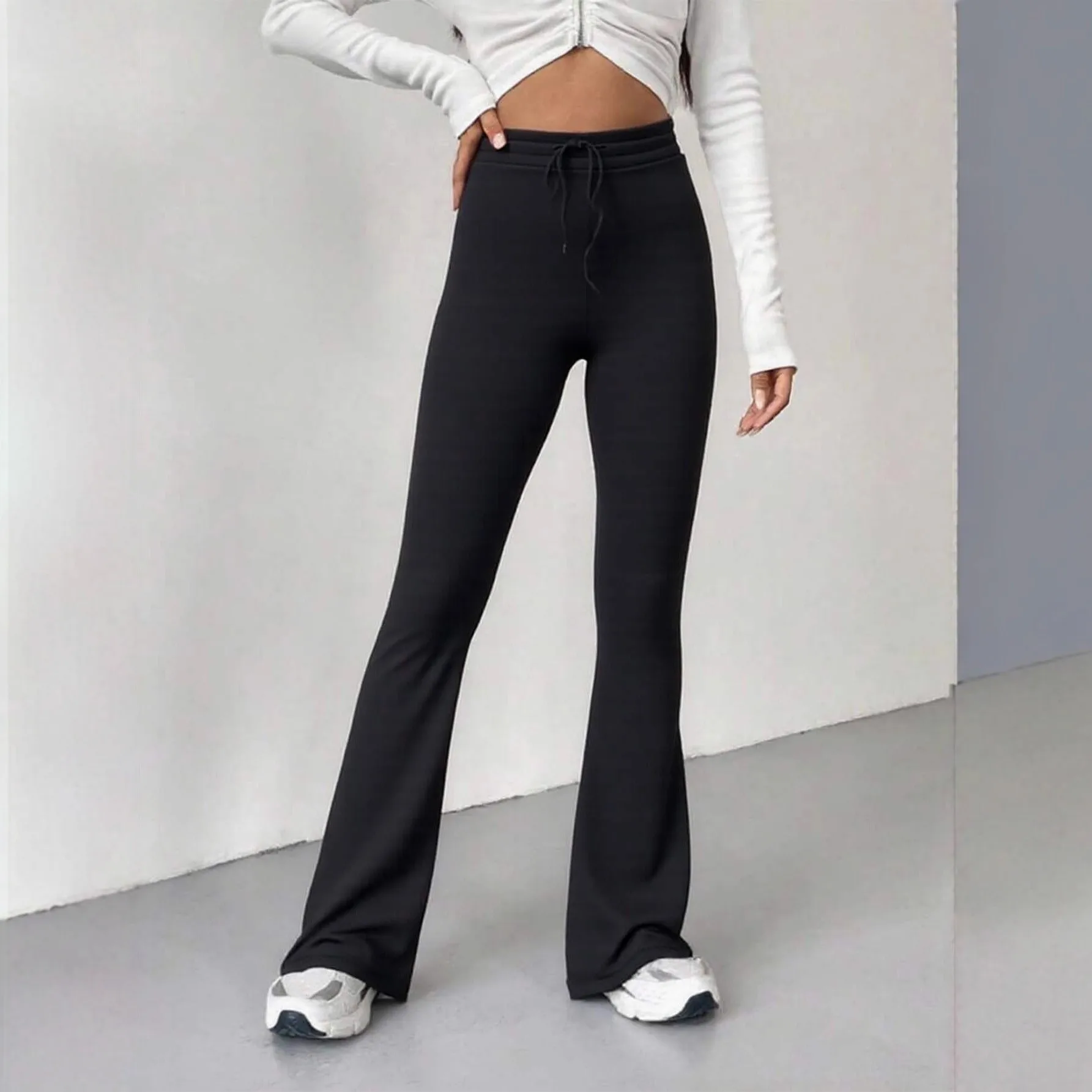 Pantaloni dimagranti a vita alta da donna nuovi alla moda autunno e inverno