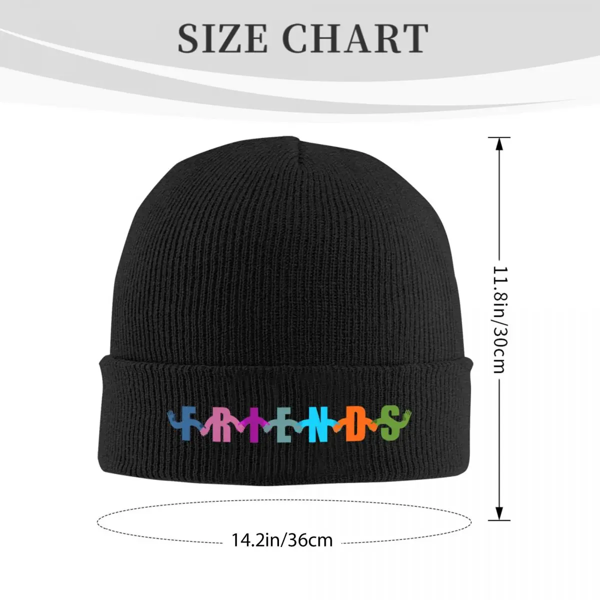 FRIEND Letter Logo Beanie Hats Cute Caps Female Male Kpop Knit Hat Spring Design Warm Beanie Hat