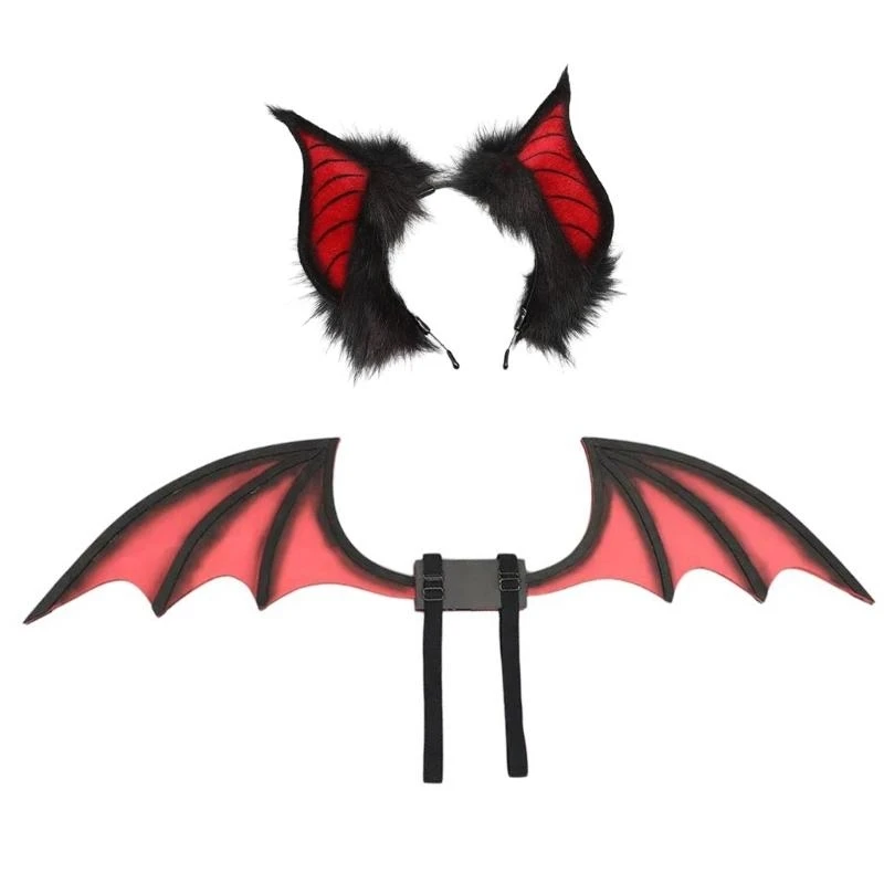 5asd Halloween Party Headwear Adjustable Animal Hairband Loely Bat Make up Headwear for Halloween and Costume Event