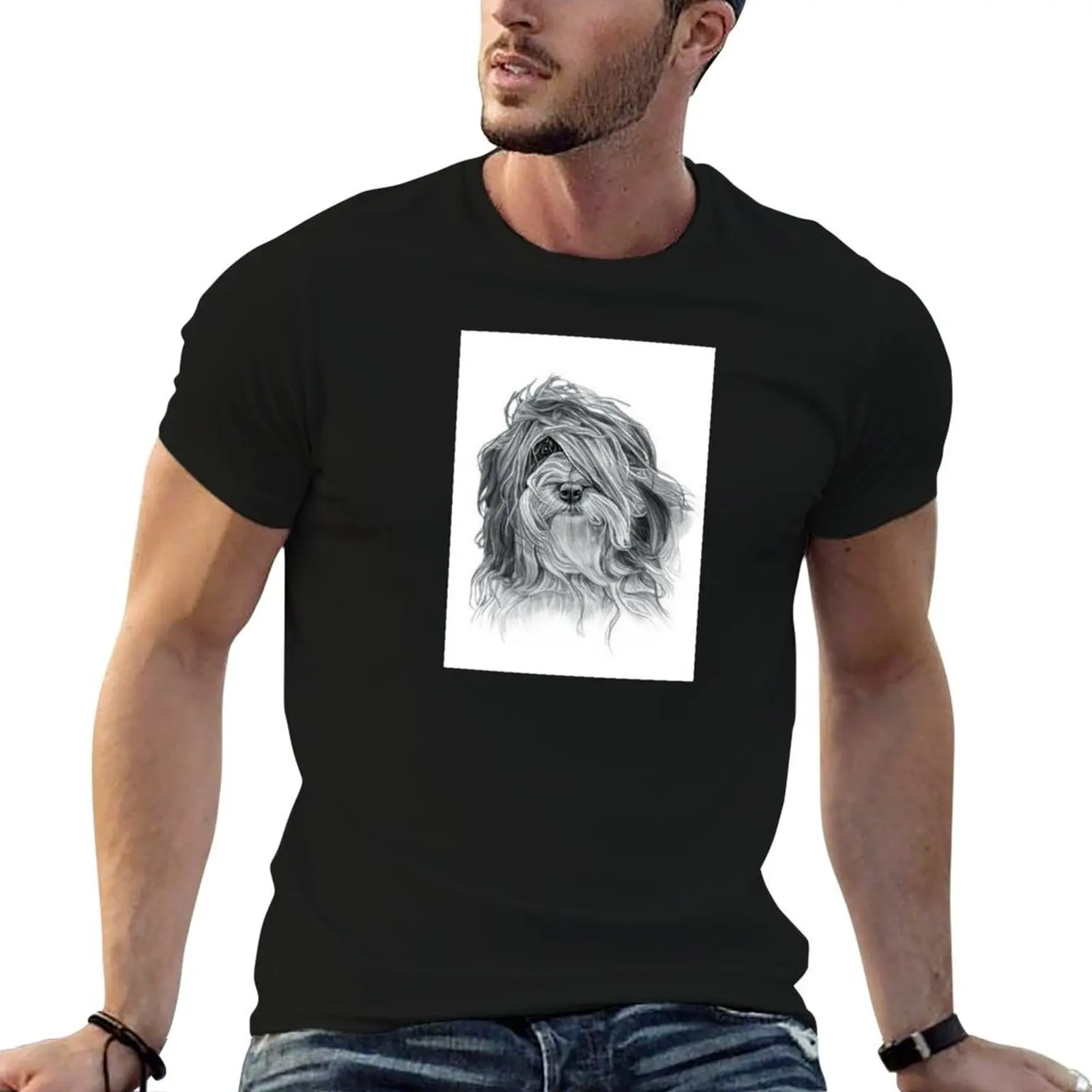 Catalan Sheepdog. T-Shirt plus size clothes graphic t shirt vintage anime shirts men