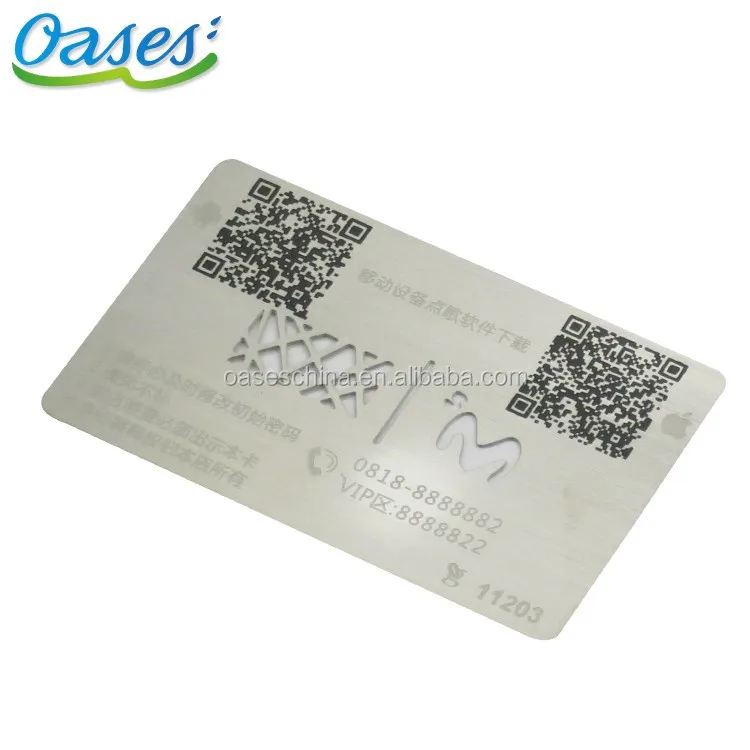 Customized query Factory Wholesale Durable VIP Membership Card Stainless Steel Business Card with Laser Engraved Logo Contact De