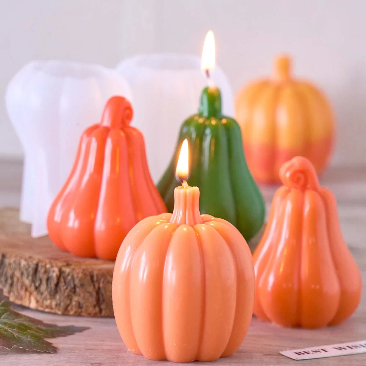 Kürbis Silikon Kerze Form DIY Pflanze Aromatherapie Seife Harz Gips Handwerk Machen Liefert Hause Halloween Party Decor Kunst Geschenke