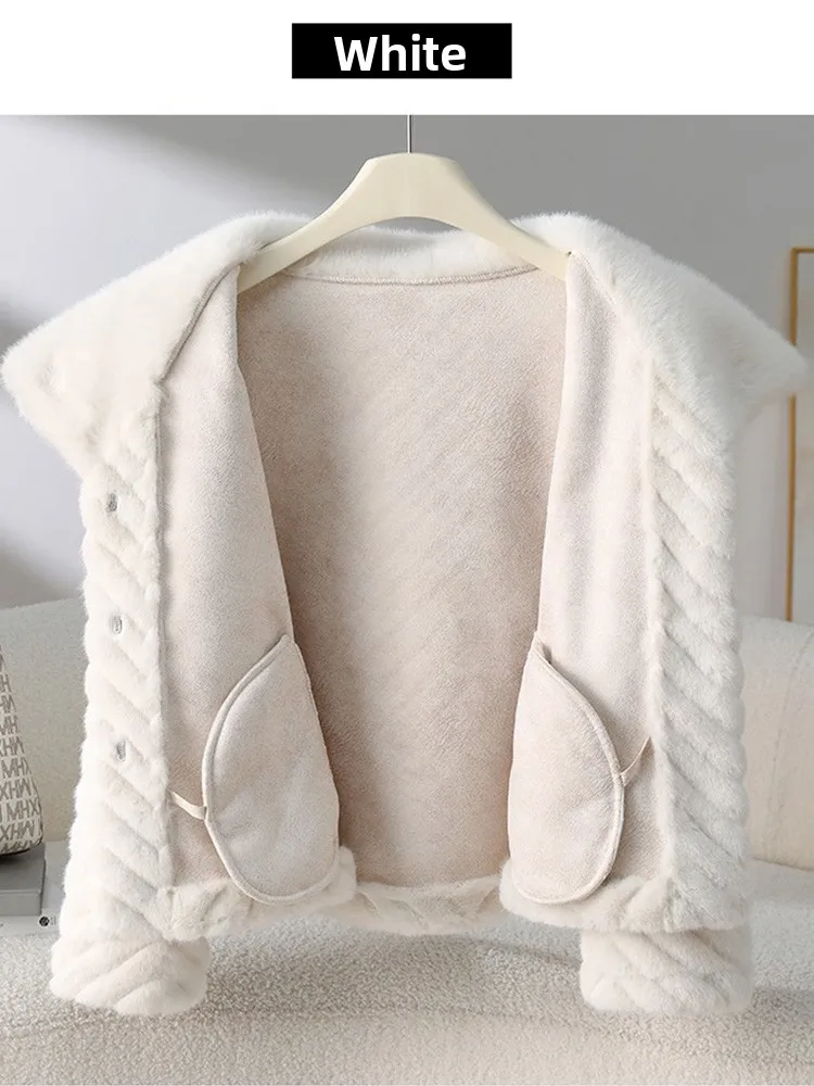 Thiened ort Mantel Damen Meer Pelz Ganze Haut Einteilige Große Größe Winter Oberbekleidung Koreanische Sle Long Sve