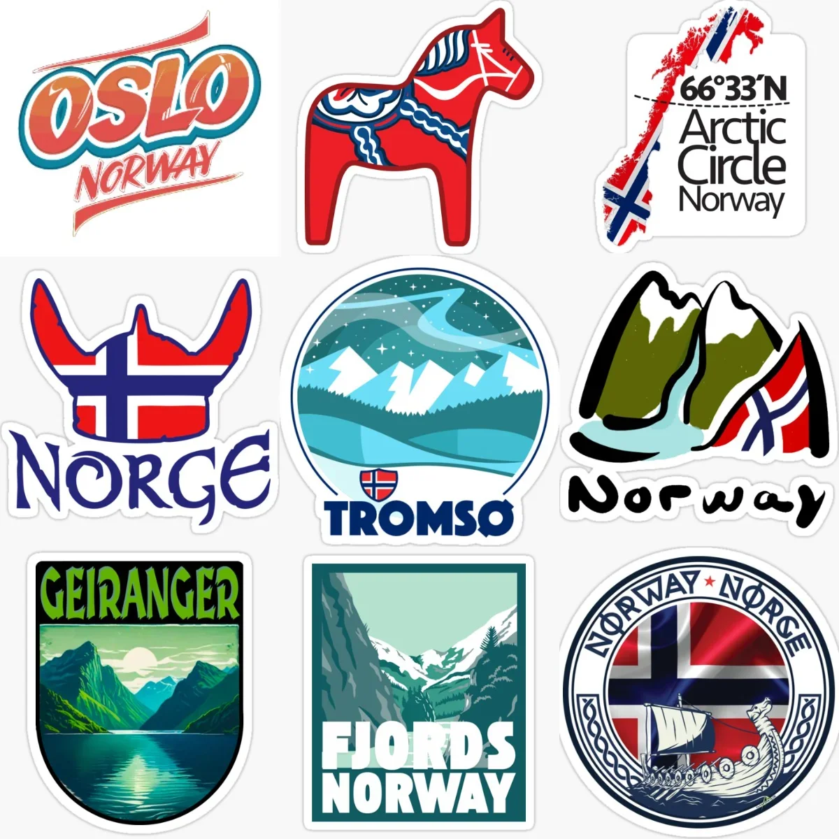

Norway Flag Creative Personalized PVC Car Stickers for Car Bicycle Van Helmet Window Wall Decoration Accessorie