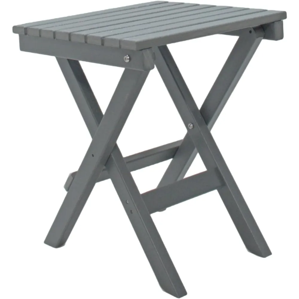 

Outdoor Side Table Patio HDPE Small Outside Plastic Folding End Tables for Porch, Patio, Adirondack, Pool, Indoor, Deck, Balcony