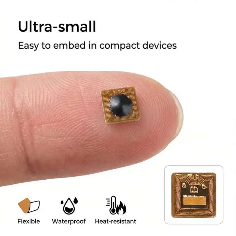 HUA Programmable 4*4mm Micro FPC NFC RFID Tag Sticker Ntag213 1mm Reading Range for Access Control And Supply Chain Management view 2