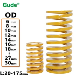 Small Load Die Mold Spring Yellow Compression Springs Outer Diameter 6 8 10 12 14 16 18 20 22 25 27 30-50mm Length 20-300mm