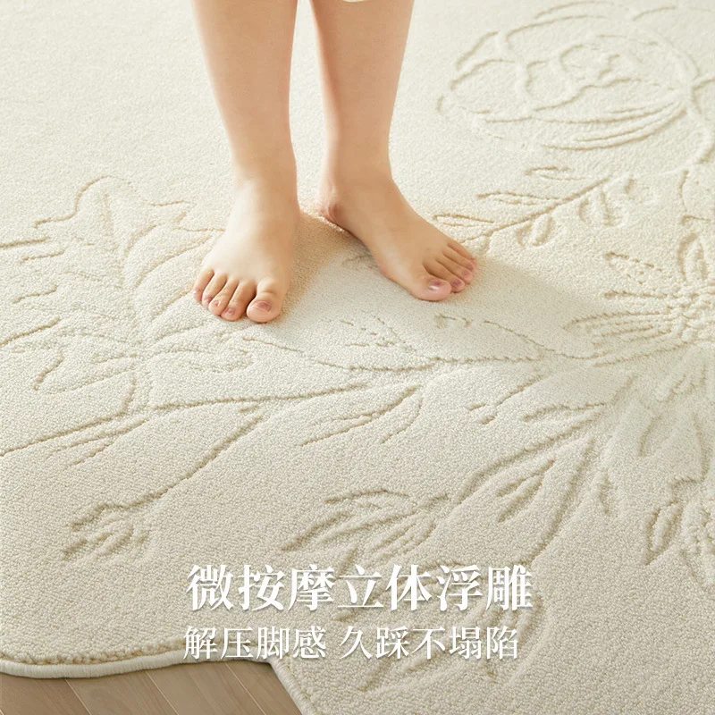 พรมไหมกันน้ำ ไม่ต้องขัด ไม่ต้องซัก ห้องนอน ห้องนั่งเล่น รูปทรงพิเศษ สไตล์ฝรั่งเศสโบราณ