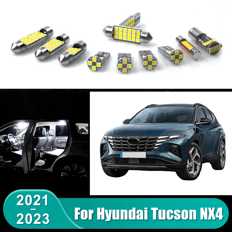 Für Hyundai Tucson NX4 2021 2022 2023 Hybrid N Line Auto LED-Leuchten Innenraumbeleuchtung Leselampe Handschuhfach Kofferraumbeleuchtung Zubehör