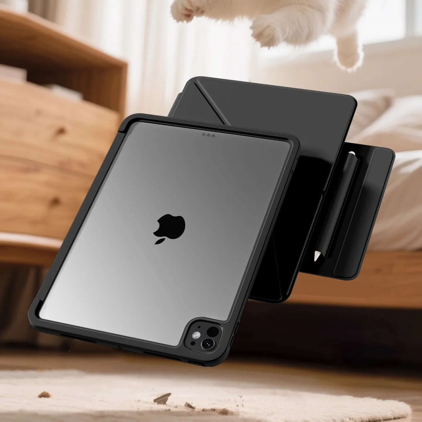 

RBP for iPad 10/11th bracket magnetic suction disassembly Pen Case, iPad iPad Pro 11 12.9 Air 4/5th 11/13 K-fold Rotating Case