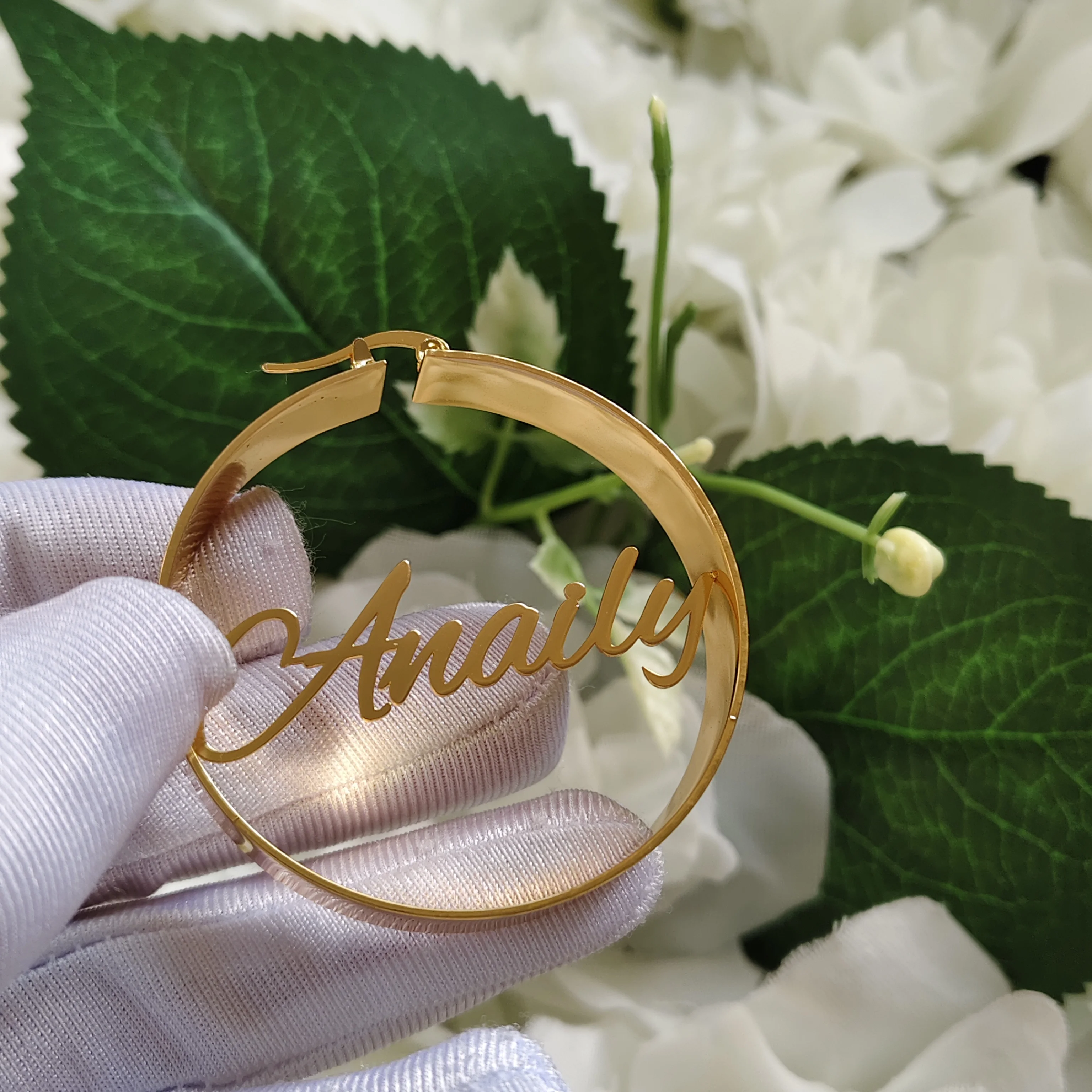 

DHQH Новая оптовая продажа 50 мм индивидуальные серьги с именем персонализированные серьги с именем алфавита подарок на день Святого Валентина прекрасный подарок на день рождения