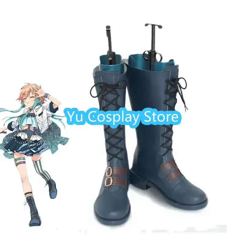

Ninomiya Asuka Cosplay Shoes SHINY COLORS Cosplay Prop PU Leather Shoes Halloween Carnival Boots Custom Made