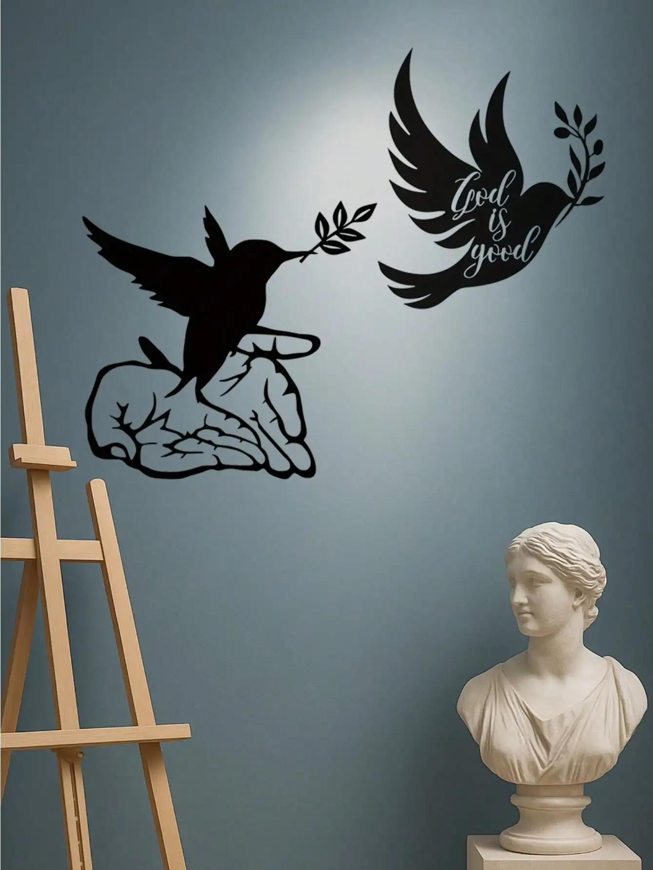 2Pcs Laser Cut Peace Dove Metal Wall Art. Rustproof, non-fading & easy to install.