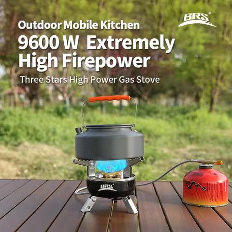 BRS 203 Estufa de siete estrellas para exteriores Estufa de tres estrellas Estufa de gas plegable portátil Estufa feroz