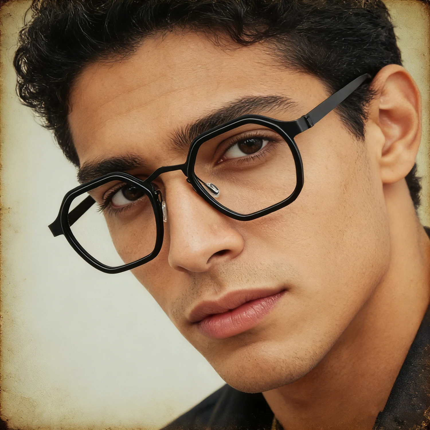 Denmark Brand Hexagon Titanium Glasses Frame Screwless Ultralight Designer Eyeglasses Handmade Small Face Black Oculos Eyewear