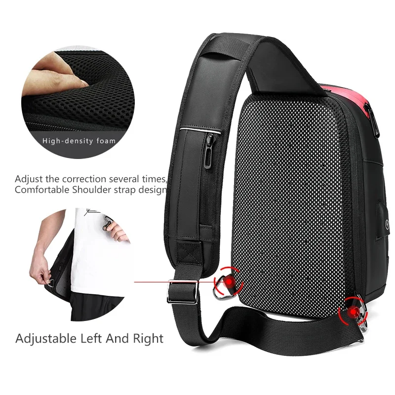 EURCOOL Multifunction Men Chest Bag for 9.7\