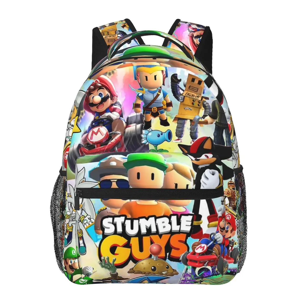 Basti Stumble Guys バックパックホットセールデイパック大容量子供ブックバッグスクールバッグショルダーバッグ男性女性のための