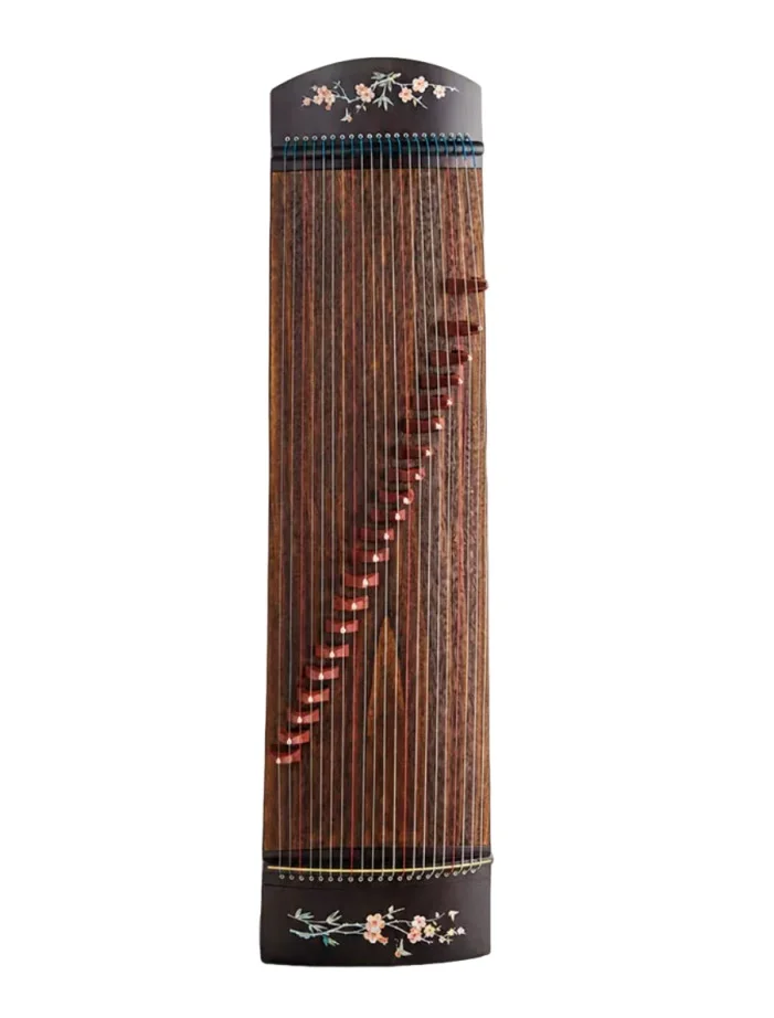 125cm Portable Guzheng 21 Strings Chinese Zither Plum Blossom Painted Pattern Folk String Musical Instrument