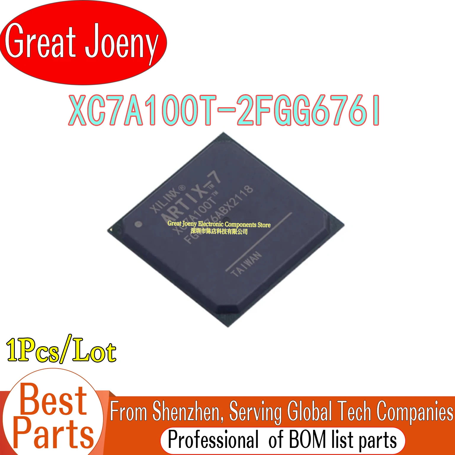 

100% New Original XC7A100T-2FGG676I XC7A100T IC Chipset FBGA-676