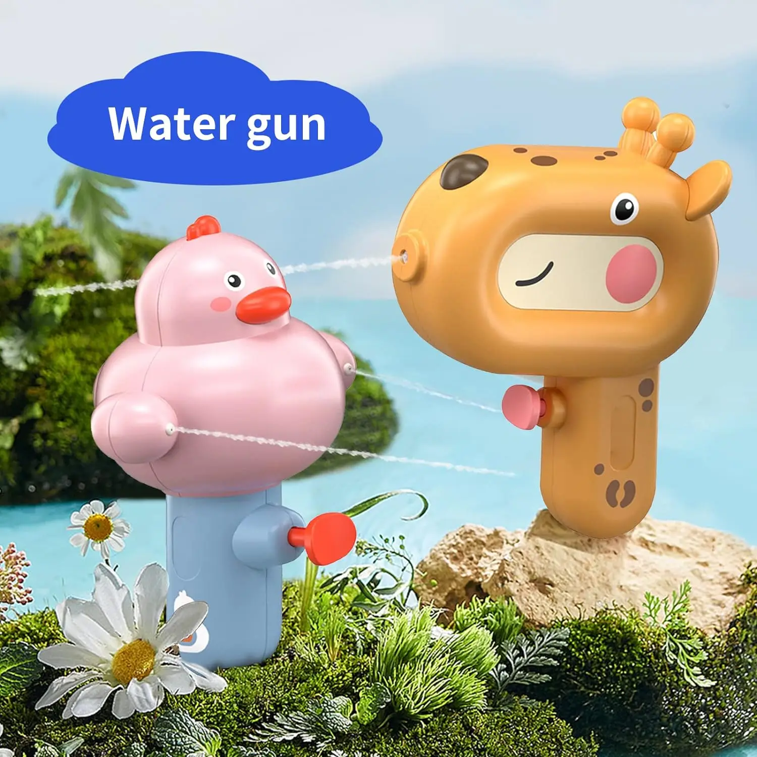 Animal Water Guns Toy for Kids, Summer Squirt Guns for 3+ Boys Girls Adults, Animal Shape Water Pistol for Summer Outdoor Play