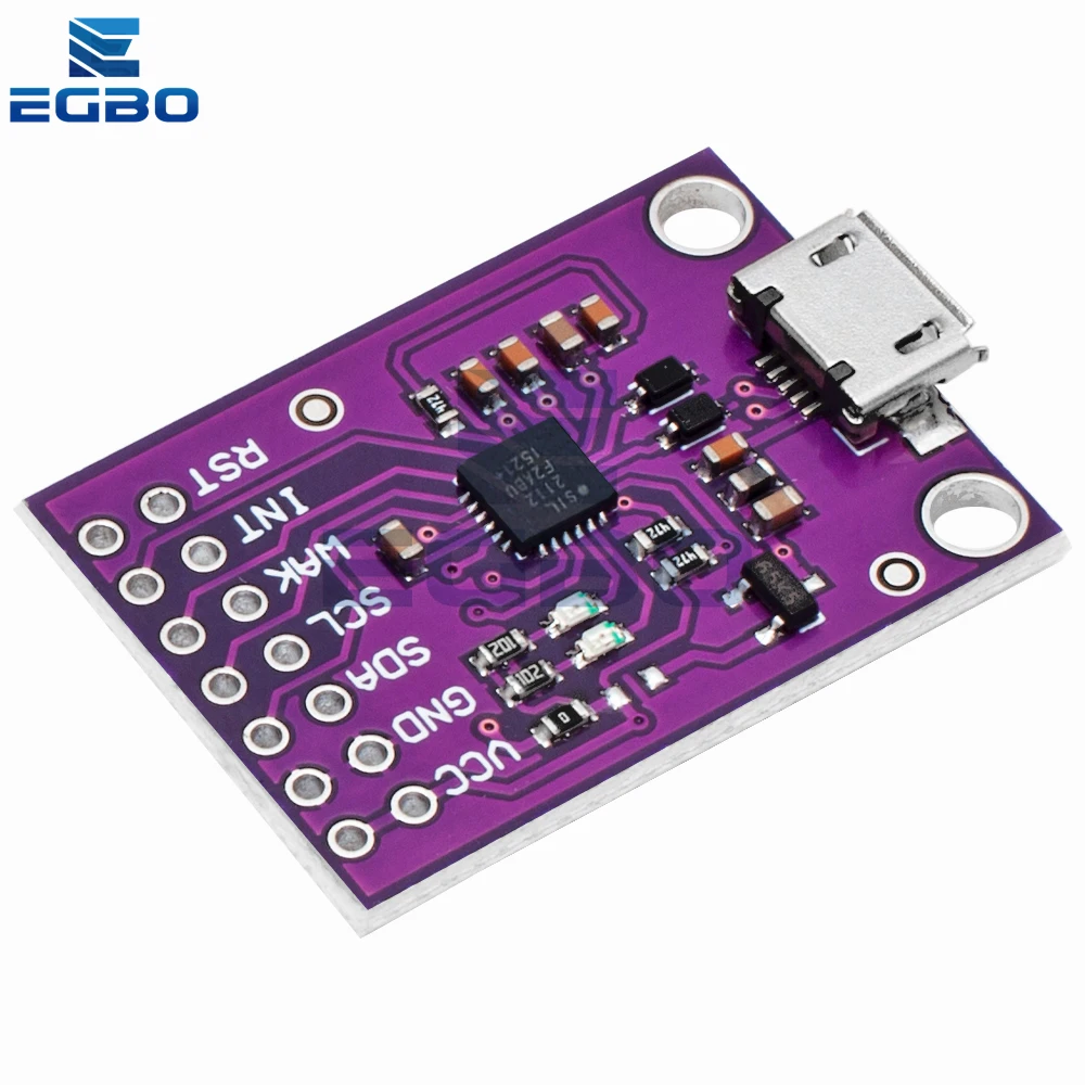 EGBO CP2112 Debug Board USB to SMBus I2C Communication 2.0 Micro USB Evaluation Kit for CCS811 Sensor Module for arduino