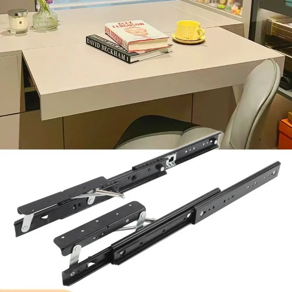 

Telescopic Extension Bookstand Slide Rail Rising Mechanism Adjustable Platform Folding Table Guide Rail Side Installation