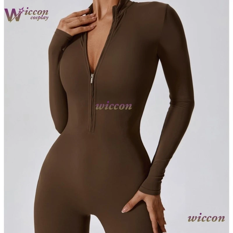 

OyH Women's Long Sleeve One-Piece Bodysuit Sports Sexy Autumn New Arrival Hot Girl Style Stretchy Skinny Yoga Jumpsuit Fashion