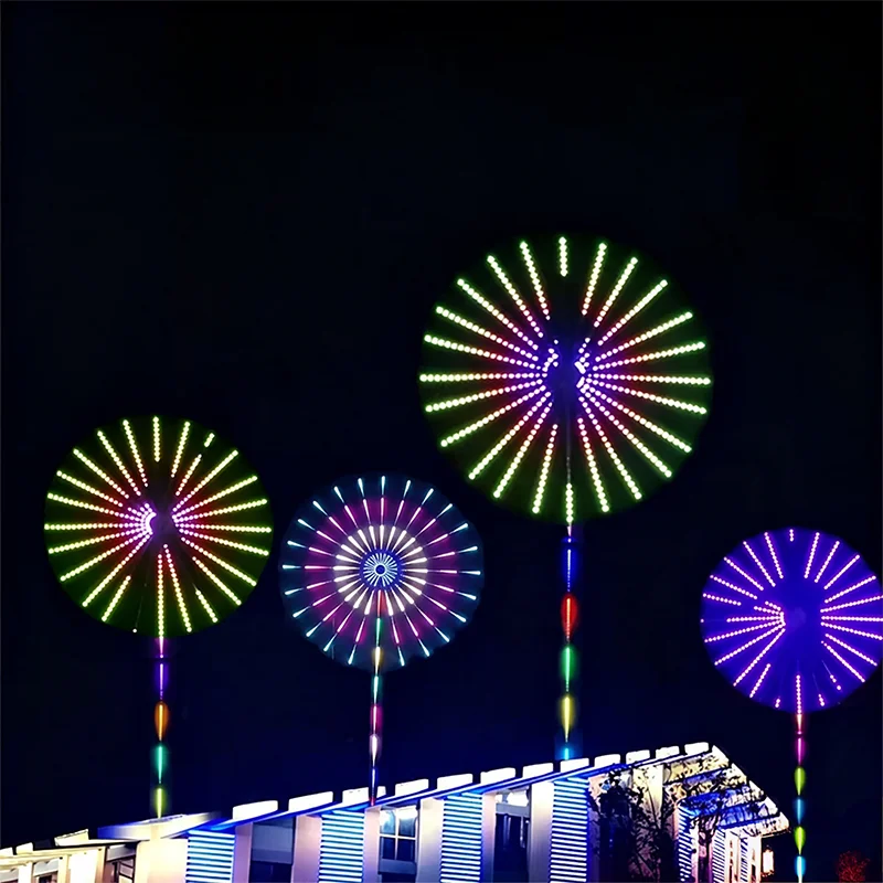 2026 new Outdoor Lawn Festival Electronic Firework Lights, Waterproof Anti-freeze, Pattern Programmable New Year Decor Lamp