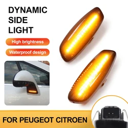 Dynamische Knipperende Led Zijmarkering Richtingaanwijzer Lampje Voor Citroen C4 Picasso C3 C5 Ds4 Peugeot 308 207 3008 5008